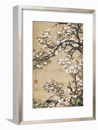 Birds on Aronia Branch-Jakuchu Ito-Framed Giclee Print