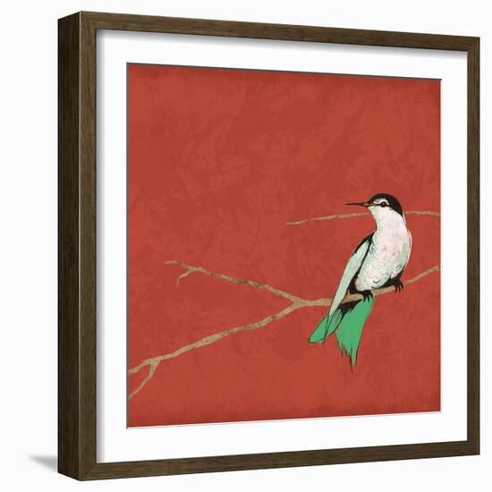 Birds On Branch-Jace Grey-Framed Art Print