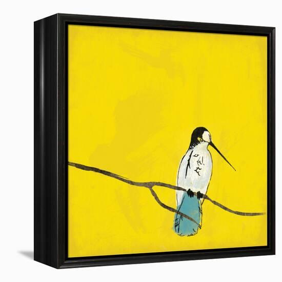 Birds On Branch-Jace Grey-Framed Stretched Canvas