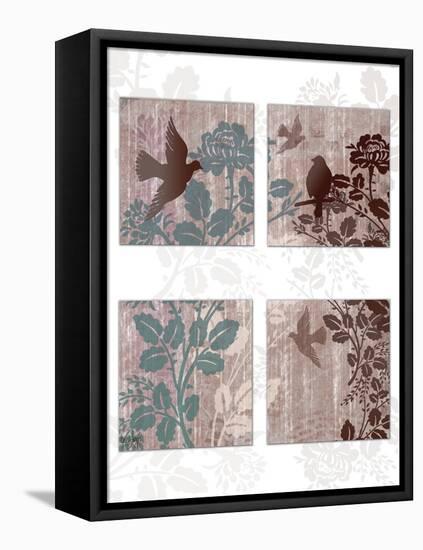 Birds on Branches-Bee Sturgis-Framed Stretched Canvas