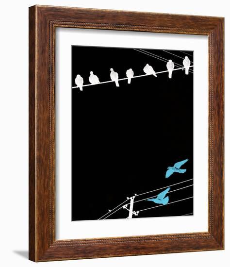 Birds on Power Lines II-Irena Orlov-Framed Art Print