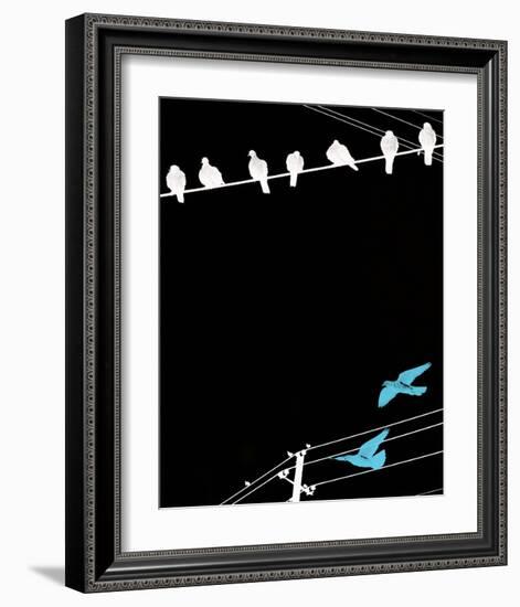 Birds on Power Lines II-Irena Orlov-Framed Art Print