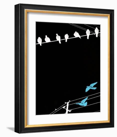 Birds on Power Lines II-Irena Orlov-Framed Art Print