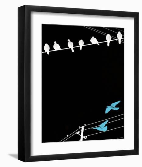 Birds on Power Lines II-Irena Orlov-Framed Art Print