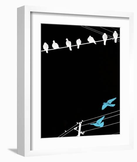 Birds on Power Lines II-Irena Orlov-Framed Art Print