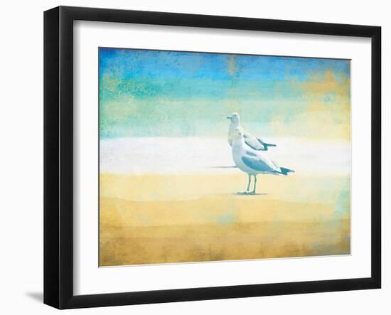Birds On The Beach-Jace Grey-Framed Art Print
