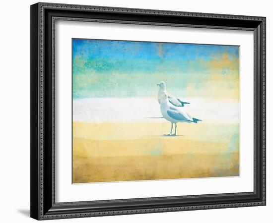 Birds On The Beach-Jace Grey-Framed Art Print