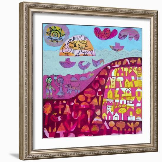 Birds on the Rock 2-Hilke Macintyre-Framed Giclee Print