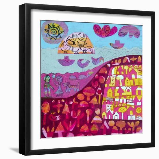 Birds on the Rock 2-Hilke Macintyre-Framed Giclee Print