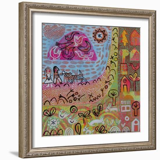 Birds on the Rock 3-Hilke Macintyre-Framed Giclee Print