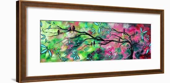 Birds Pink Green-Megan Aroon Duncanson-Framed Art Print