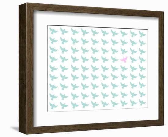 Birds Seamless Pattern-Sira Anamwong-Framed Art Print