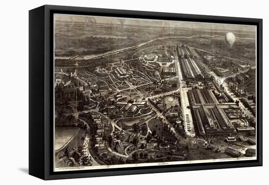 Birdseye Map Of The Centennial Exhibition At Philadelphia In 1876-Vintage Lavoie-Framed Premier Image Canvas