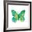 Birdsong Garden Butterfly I on White-Shirley Novak-Framed Art Print