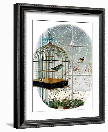 "Birdtalk," January 6, 1962-Gyo Fujikawa-Framed Giclee Print