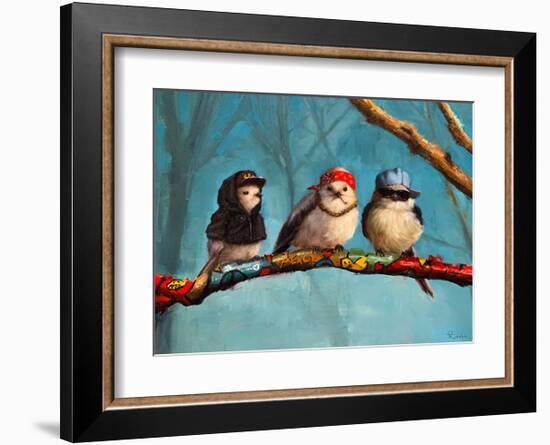 Birdz In Da Hood-Lucia Heffernan-Framed Art Print