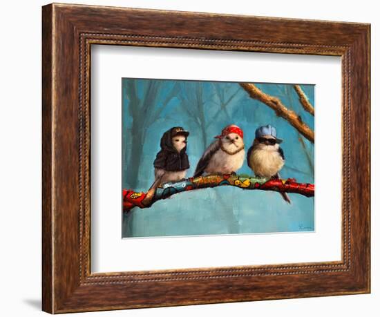 Birdz In Da Hood-Lucia Heffernan-Framed Premium Giclee Print