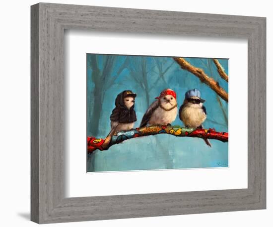 Birdz In Da Hood-Lucia Heffernan-Framed Premium Giclee Print