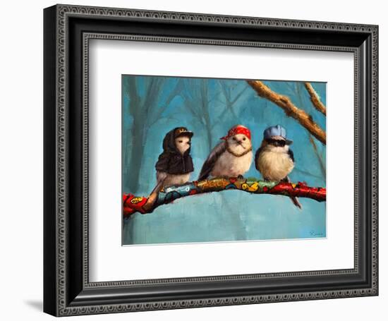 Birdz In Da Hood-Lucia Heffernan-Framed Premium Giclee Print