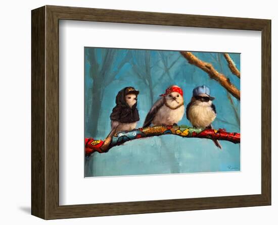 Birdz In Da Hood-Lucia Heffernan-Framed Premium Giclee Print