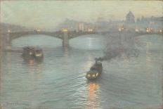 Evening on the Seine, C.1888 (Pastel on Prepared Canvas)-Birge Harrison-Giclee Print