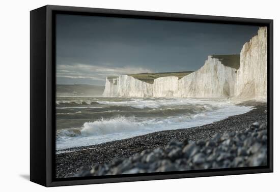 Birling Gap and the Seven Sisters chalk cliffs, East Sussex, South Downs National Park, England-Ben Pipe-Framed Premier Image Canvas