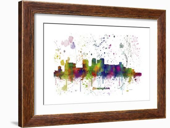 Birmingham Alabama Skyline MCLR 1-Marlene Watson-Framed Giclee Print