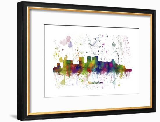 Birmingham Alabama Skyline MCLR 1-Marlene Watson-Framed Giclee Print