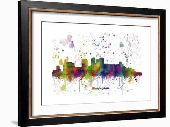 Birmingham Alabama Skyline MCLR 1-Marlene Watson-Framed Giclee Print