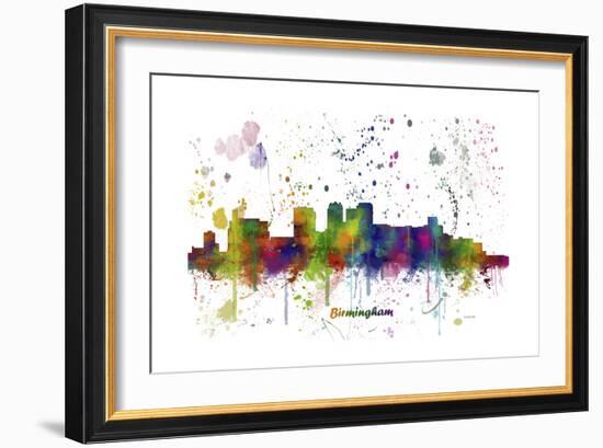 Birmingham Alabama Skyline MCLR 1-Marlene Watson-Framed Giclee Print