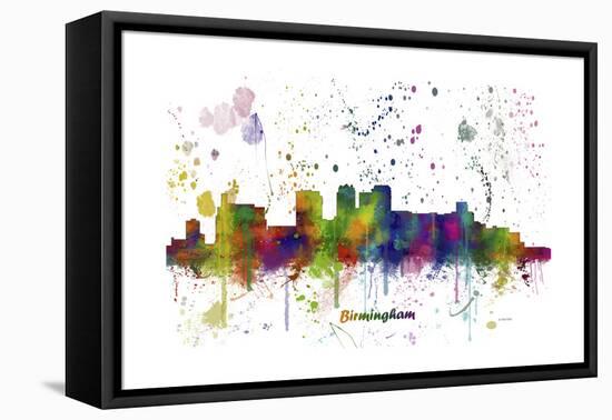 Birmingham Alabama Skyline MCLR 1-Marlene Watson-Framed Premier Image Canvas