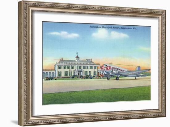 Birmingham, Alabama - View of the Municipal Airport-Lantern Press-Framed Art Print