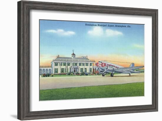 Birmingham, Alabama - View of the Municipal Airport-Lantern Press-Framed Art Print