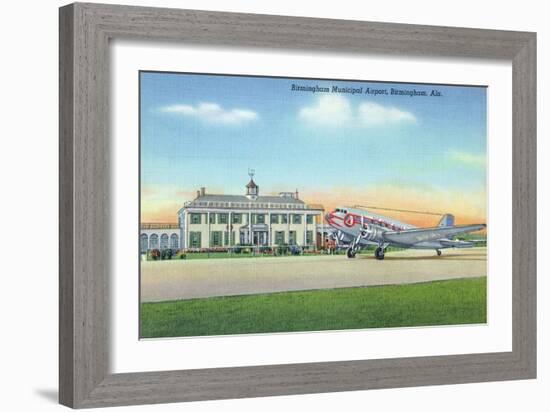 Birmingham, Alabama - View of the Municipal Airport-Lantern Press-Framed Art Print