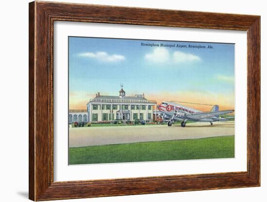 Birmingham, Alabama - View of the Municipal Airport-Lantern Press-Framed Art Print