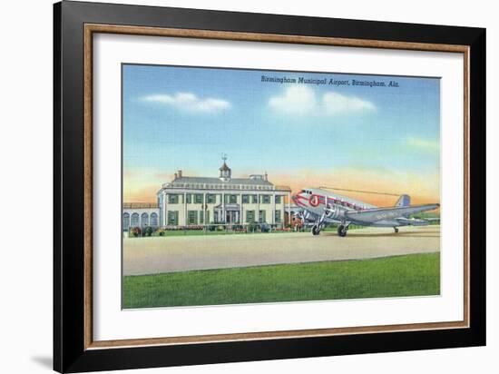 Birmingham, Alabama - View of the Municipal Airport-Lantern Press-Framed Art Print