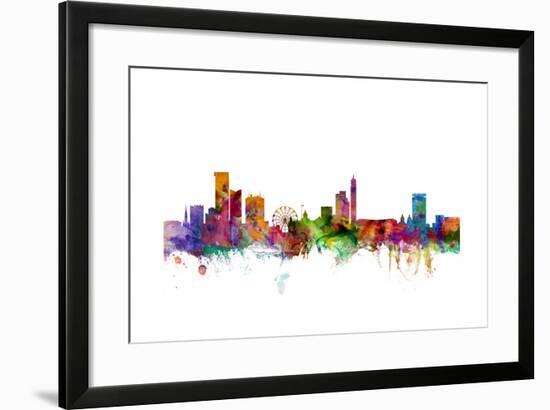 Birmingham England Skyline-Michael Tompsett-Framed Art Print