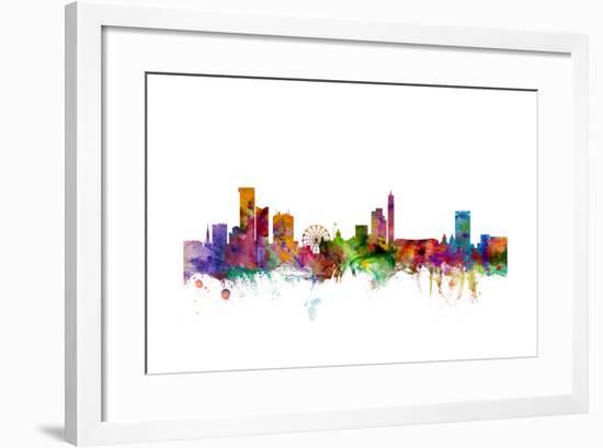 Birmingham England Skyline-Michael Tompsett-Framed Art Print