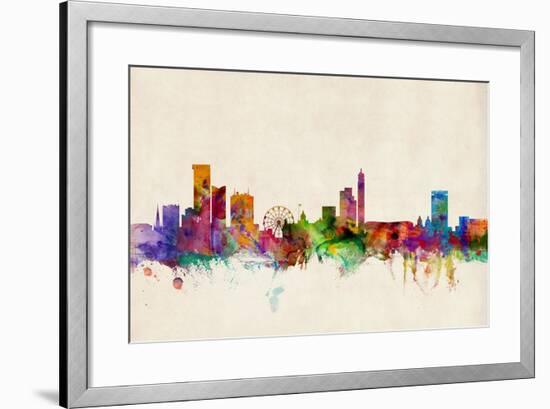 Birmingham England Skyline-Michael Tompsett-Framed Art Print