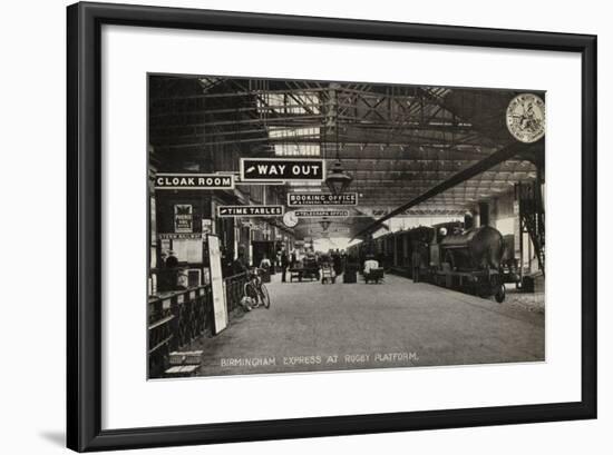 Birmingham Express at Rugby Platform-null-Framed Photographic Print