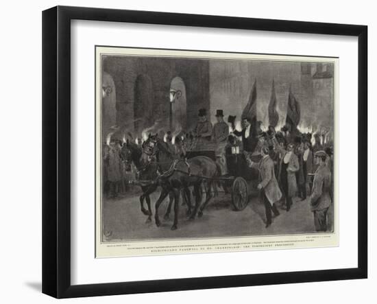 Birmingham's Farewell to Mr Chamberlain, the Torchlight Procession-Frank Dadd-Framed Giclee Print