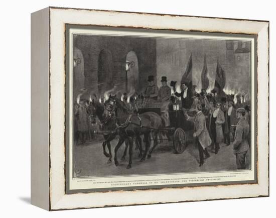 Birmingham's Farewell to Mr Chamberlain, the Torchlight Procession-Frank Dadd-Framed Premier Image Canvas