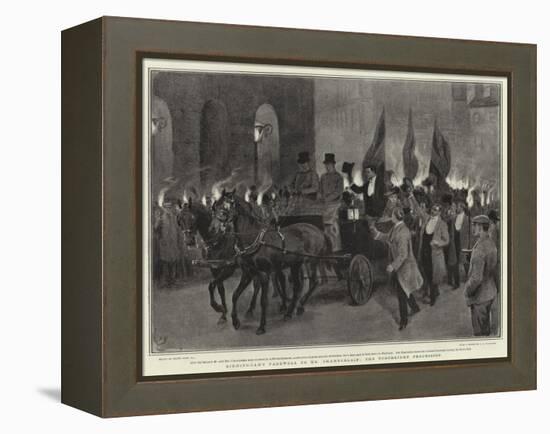 Birmingham's Farewell to Mr Chamberlain, the Torchlight Procession-Frank Dadd-Framed Premier Image Canvas