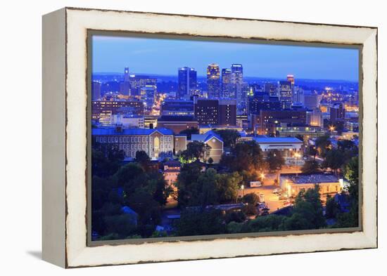 Birmingham Skyline at Twilight, Birmingham, Alabama, United States of America, North America-Richard Cummins-Framed Premier Image Canvas