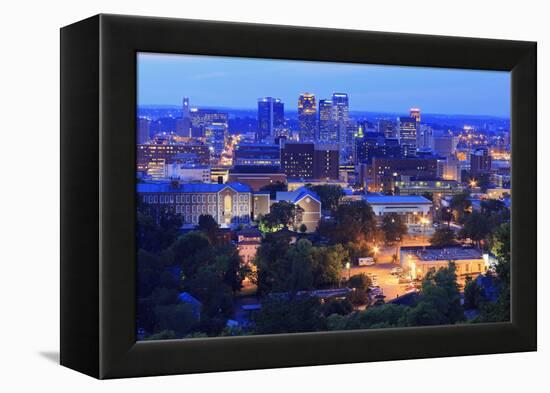 Birmingham Skyline at Twilight, Birmingham, Alabama, United States of America, North America-Richard Cummins-Framed Premier Image Canvas