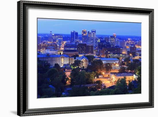 Birmingham Skyline at Twilight, Birmingham, Alabama, United States of America, North America-Richard Cummins-Framed Photographic Print