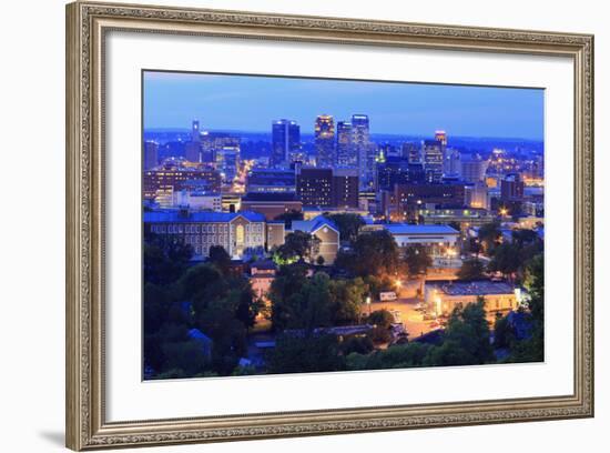 Birmingham Skyline at Twilight, Birmingham, Alabama, United States of America, North America-Richard Cummins-Framed Photographic Print