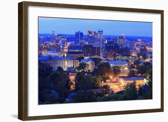 Birmingham Skyline at Twilight, Birmingham, Alabama, United States of America, North America-Richard Cummins-Framed Photographic Print