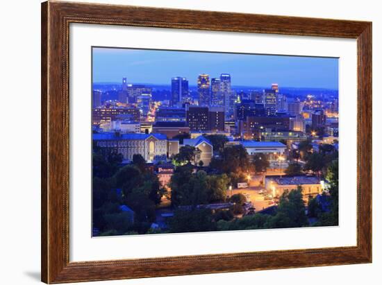 Birmingham Skyline at Twilight, Birmingham, Alabama, United States of America, North America-Richard Cummins-Framed Photographic Print