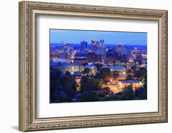 Birmingham Skyline at Twilight, Birmingham, Alabama, United States of America, North America-Richard Cummins-Framed Photographic Print